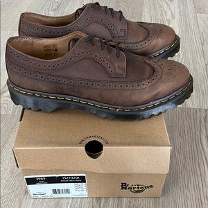 Dr. Martens Men's Dark Brown Leather Oxfords